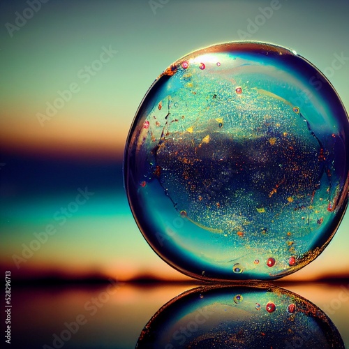 colorful background with bubble