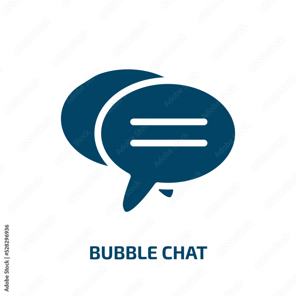 bubble chat vector icon. bubble chat, discussion, message filled icons from flat communication concept. Isolated black glyph icon, vector illustration symbol element for web design and mobile apps