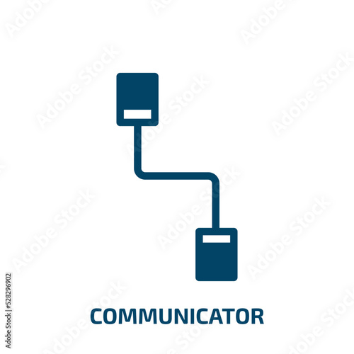 communicator vector icon. communicator, communication, internet filled icons from flat communition concept. Isolated black glyph icon, vector illustration symbol element for web design and mobile apps
