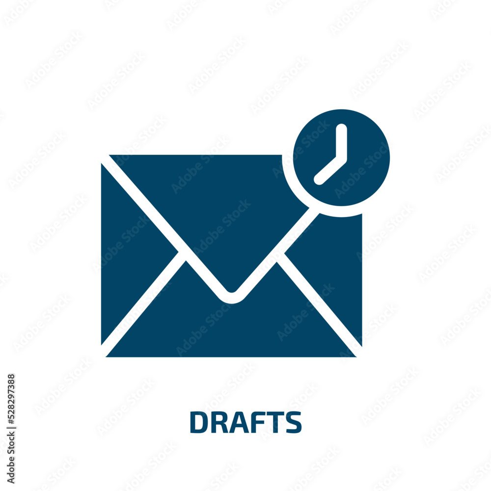 drafts vector icon. drafts, draft, work filled icons from flat email concept. Isolated black glyph icon, vector illustration symbol element for web design and mobile apps drafts vector icon. drafts, draft, work filled icons from flat email concept. Isolated black glyph icon, vector illustration symbol element for web design and mobile apps