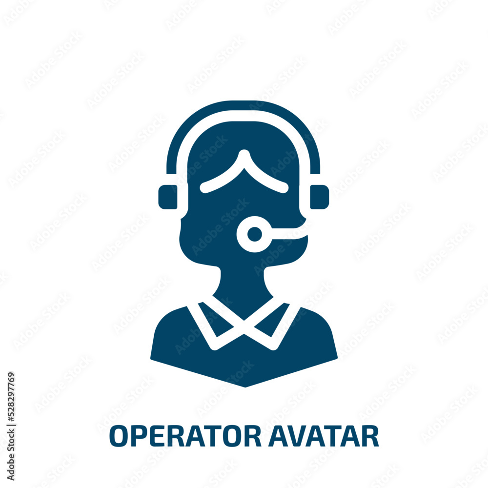 operator avatar vector icon. operator avatar, operator, male filled icons from flat support concept. Isolated black glyph icon, vector illustration symbol element for web design and mobile apps operator avatar vector icon. operator avatar, operator, male filled icons from flat support concept. Isolated black glyph icon, vector illustration symbol element for web design and mobile apps