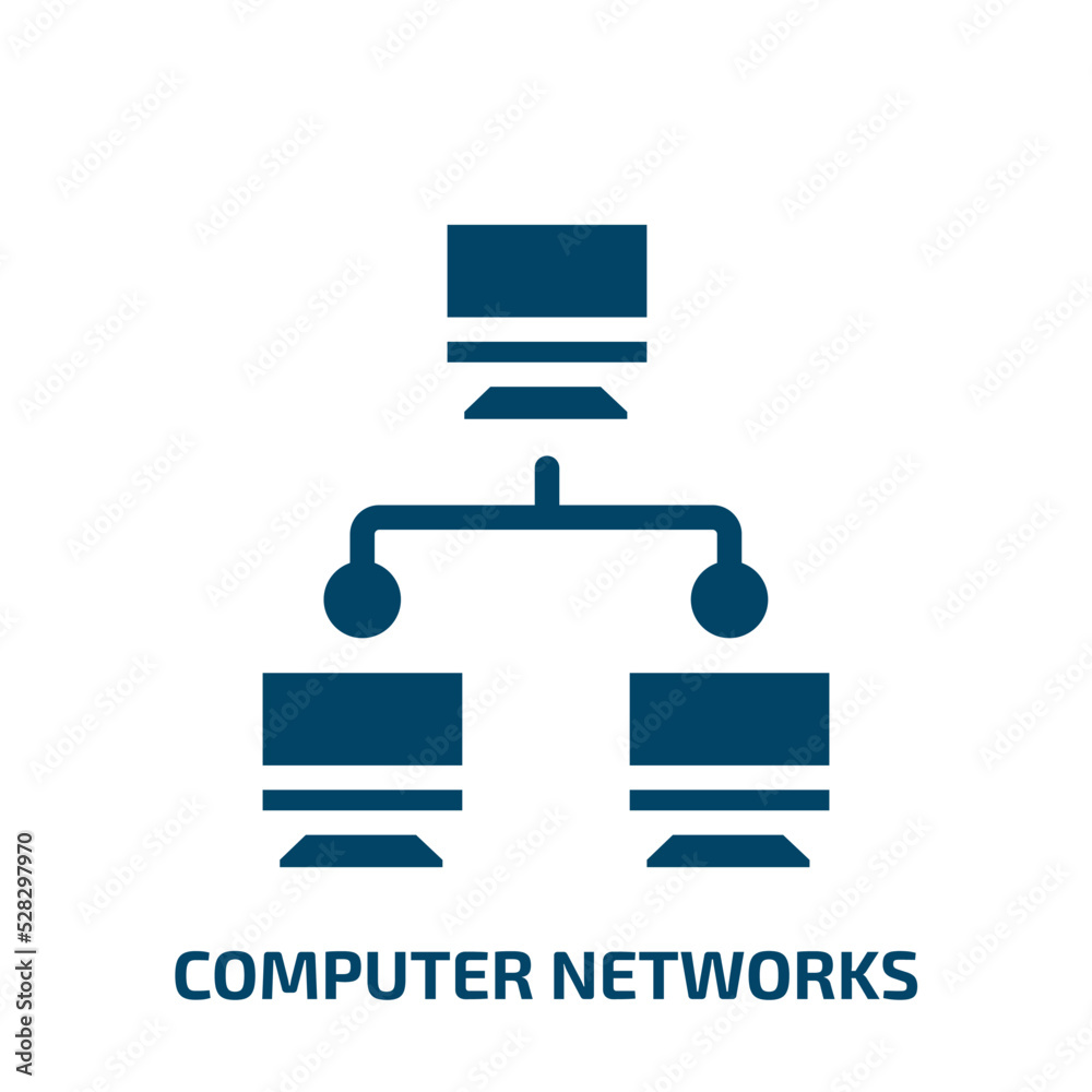 Obraz premium computer networks vector icon. computer networks, internet, network filled icons from flat computer functions concept. Isolated black glyph icon, vector illustration symbol element for web design and