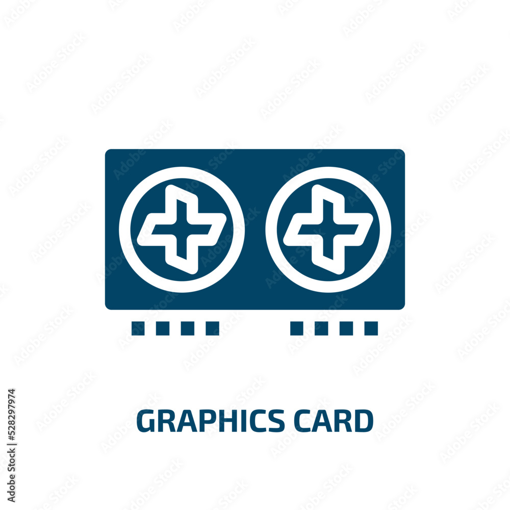 graphics card vector icon. graphics card, card, business filled icons from flat hardware concept. Isolated black glyph icon, vector illustration symbol element for web design and mobile apps graphics card vector icon. graphics card, card, business filled icons from flat hardware concept. Isolated black glyph icon, vector illustration symbol element for web design and mobile apps