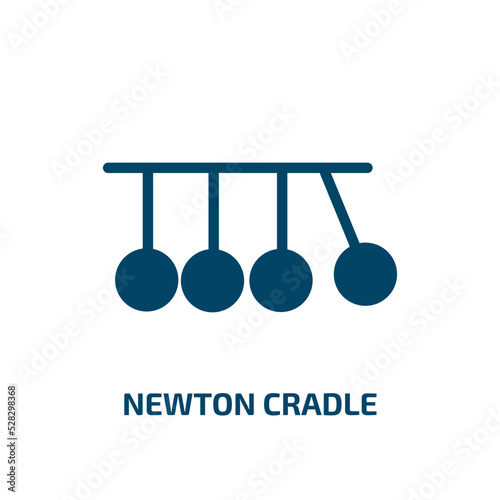 newton cradle vector icon. newton cradle, newton, cradle filled icons from flat nerd concept. Isolated black glyph icon, vector illustration symbol element for web design and mobile apps