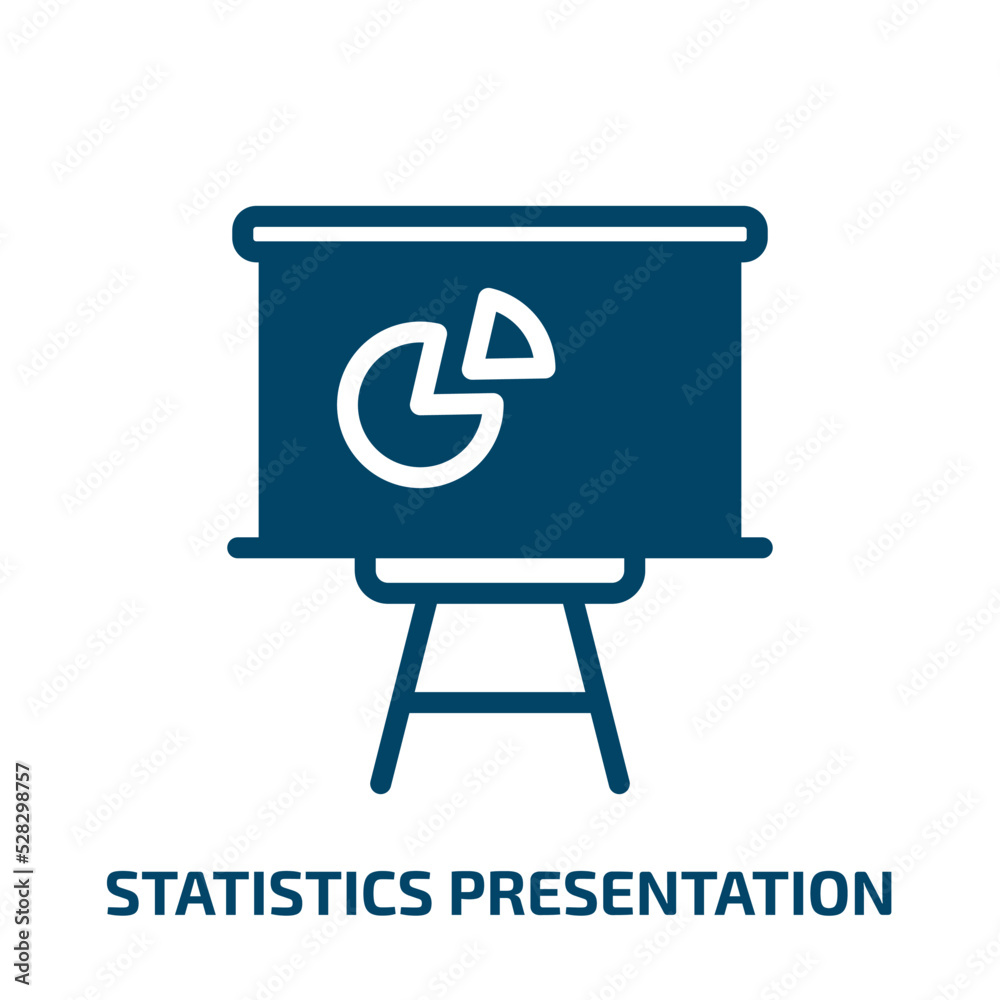 statistics presentation vector icon. statistics presentation, presentation, business filled icons from flat computer and media concept. Isolated black glyph icon, vector illustration symbol element statistics presentation vector icon. statistics presentation, presentation, business filled icons from flat computer and media concept. Isolated black glyph icon, vector illustration symbol element