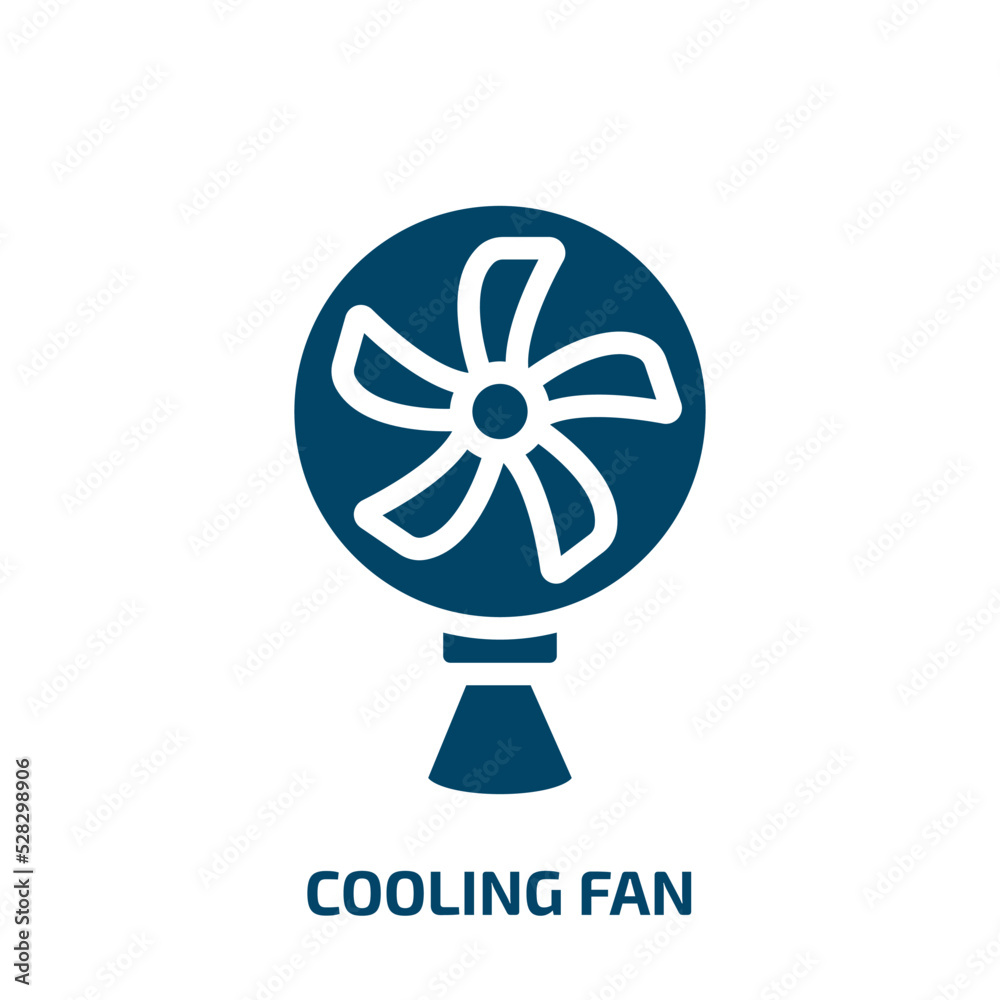 cooling fan vector icon. cooling fan, air, fan filled icons from flat electronic devices fill concept. Isolated black glyph icon, vector illustration symbol element for web design and mobile apps