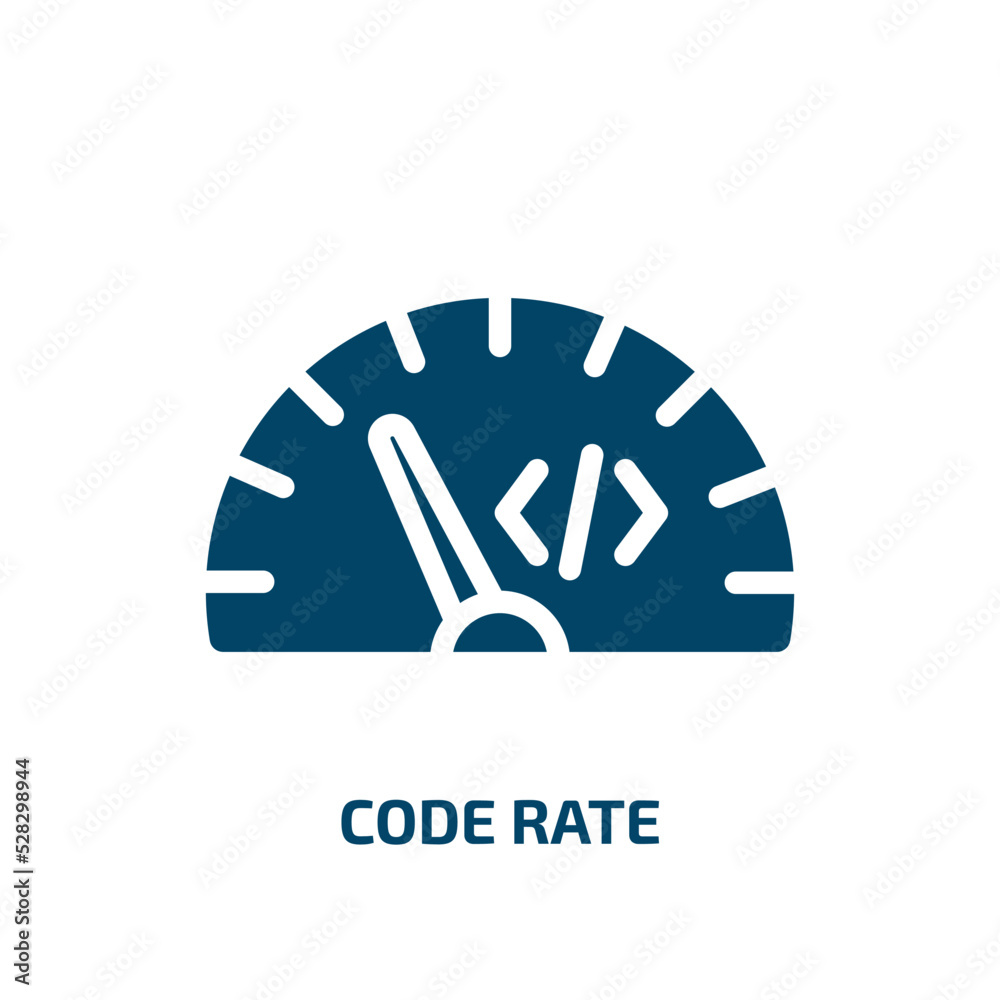 code rate vector icon. code rate, business, market filled icons from flat programming line craft concept. Isolated black glyph icon, vector illustration symbol element for web design and mobile apps code rate vector icon. code rate, business, market filled icons from flat programming line craft concept. Isolated black glyph icon, vector illustration symbol element for web design and mobile apps