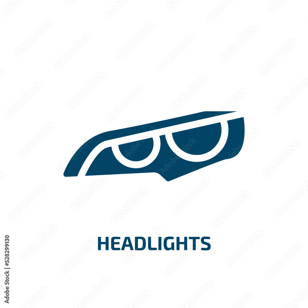 headlights vector icon. headlights, vehicle, car filled icons from flat car parts concept. Isolated black glyph icon, vector illustration symbol element for web design and mobile apps headlights vector icon. headlights, vehicle, car filled icons from flat car parts concept. Isolated black glyph icon, vector illustration symbol element for web design and mobile apps