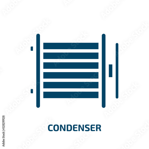 condenser vector icon. condenser, drop, purity filled icons from flat car parts concept. Isolated black glyph icon, vector illustration symbol element for web design and mobile apps