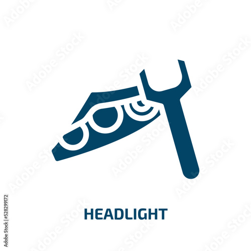 headlight vector icon. headlight, vehicle, car filled icons from flat car repair concept. Isolated black glyph icon, vector illustration symbol element for web design and mobile apps