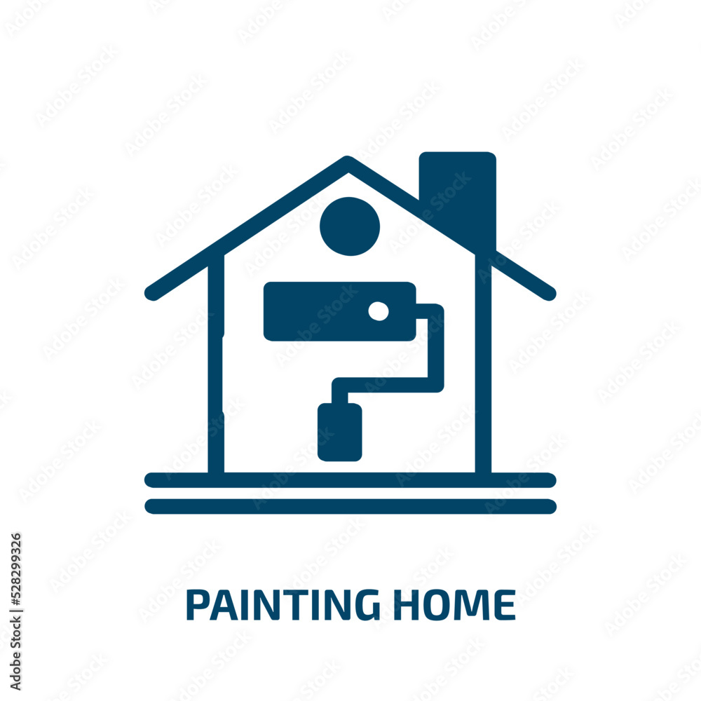 painting home vector icon. painting home, house, home filled icons from flat do it yourself concept. Isolated black glyph icon, vector illustration symbol element for web design and mobile apps painting home vector icon. painting home, house, home filled icons from flat do it yourself concept. Isolated black glyph icon, vector illustration symbol element for web design and mobile apps