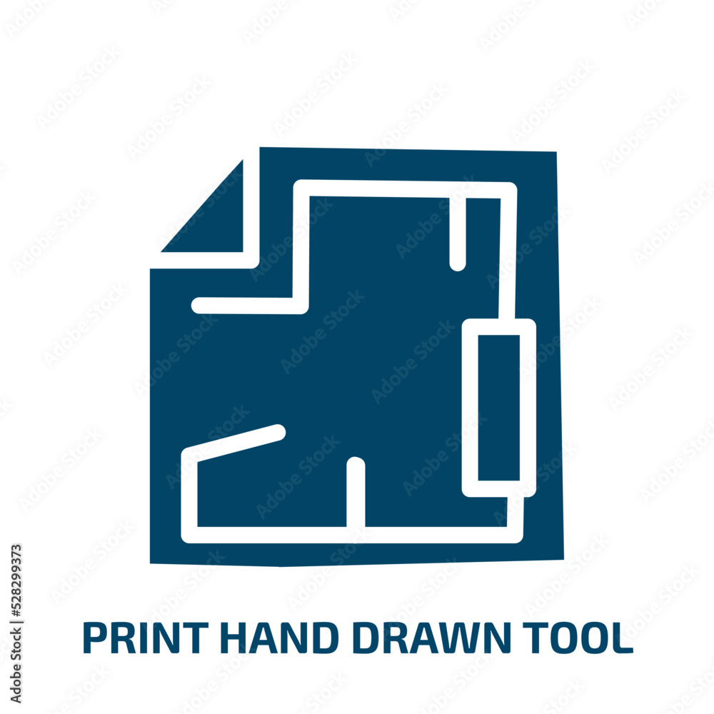 blueprint hand drawn tool vector icon. blueprint hand drawn tool, construction, engineering filled icons from flat hand drawn construction concept. Isolated black glyph icon, vector illustration blueprint hand drawn tool vector icon. blueprint hand drawn tool, construction, engineering filled icons from flat hand drawn construction concept. Isolated black glyph icon, vector illustration