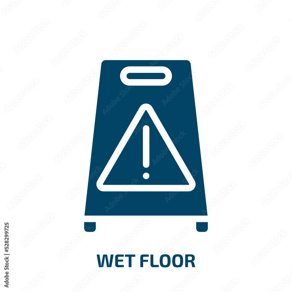 wet floor vector icon. wet floor, wet, floor filled icons from flat ...