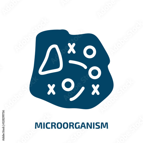 microorganism vector icon. microorganism, bacteria, biology filled icons from flat concept. Isolated black glyph icon, vector illustration symbol element for web design and mobile apps