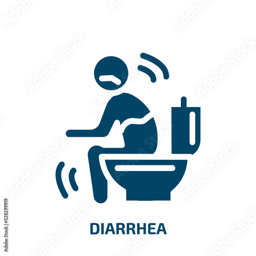 diarrhea vector icon. diarrhea, medical, human filled icons from flat concept. Isolated black glyph icon, vector illustration symbol element for web design and mobile apps