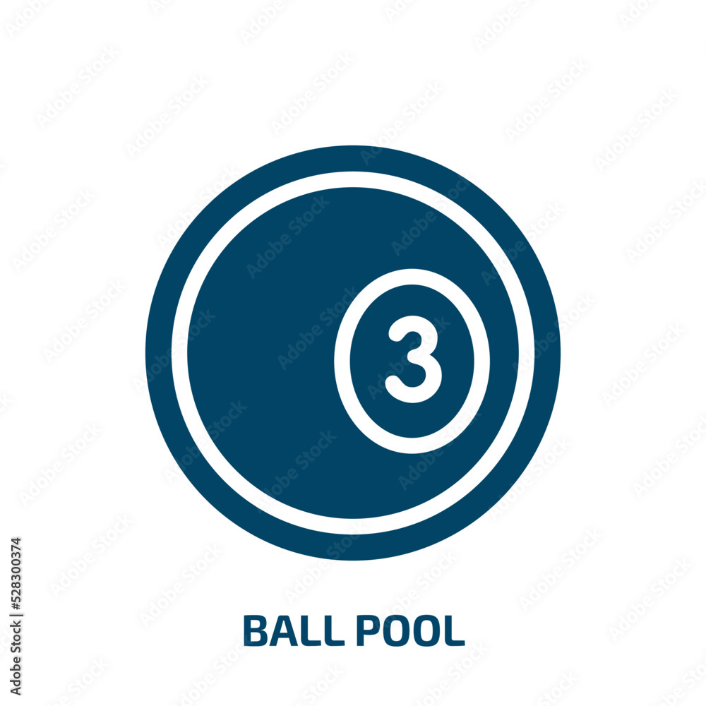 ball pool vector icon. ball pool, pool, ball filled icons from flat kindergarten concept. Isolated black glyph icon, vector illustration symbol element for web design and mobile apps