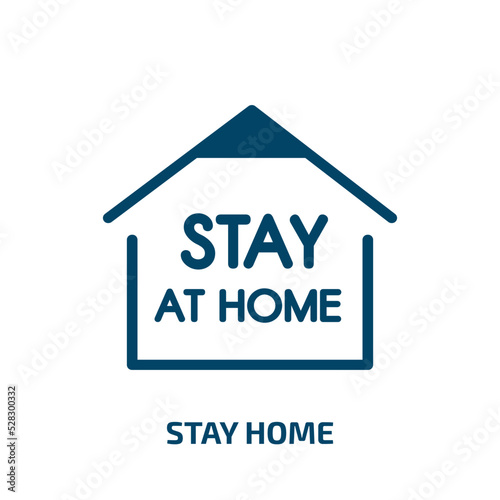 stay home vector icon. stay home, home, house filled icons from flat concept. Isolated black glyph icon, vector illustration symbol element for web design and mobile apps