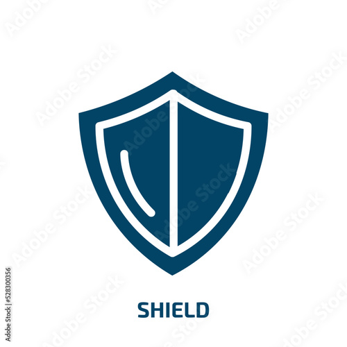 shield vector icon. shield, protection, internet filled icons from flat concept. Isolated black glyph icon, vector illustration symbol element for web design and mobile apps
