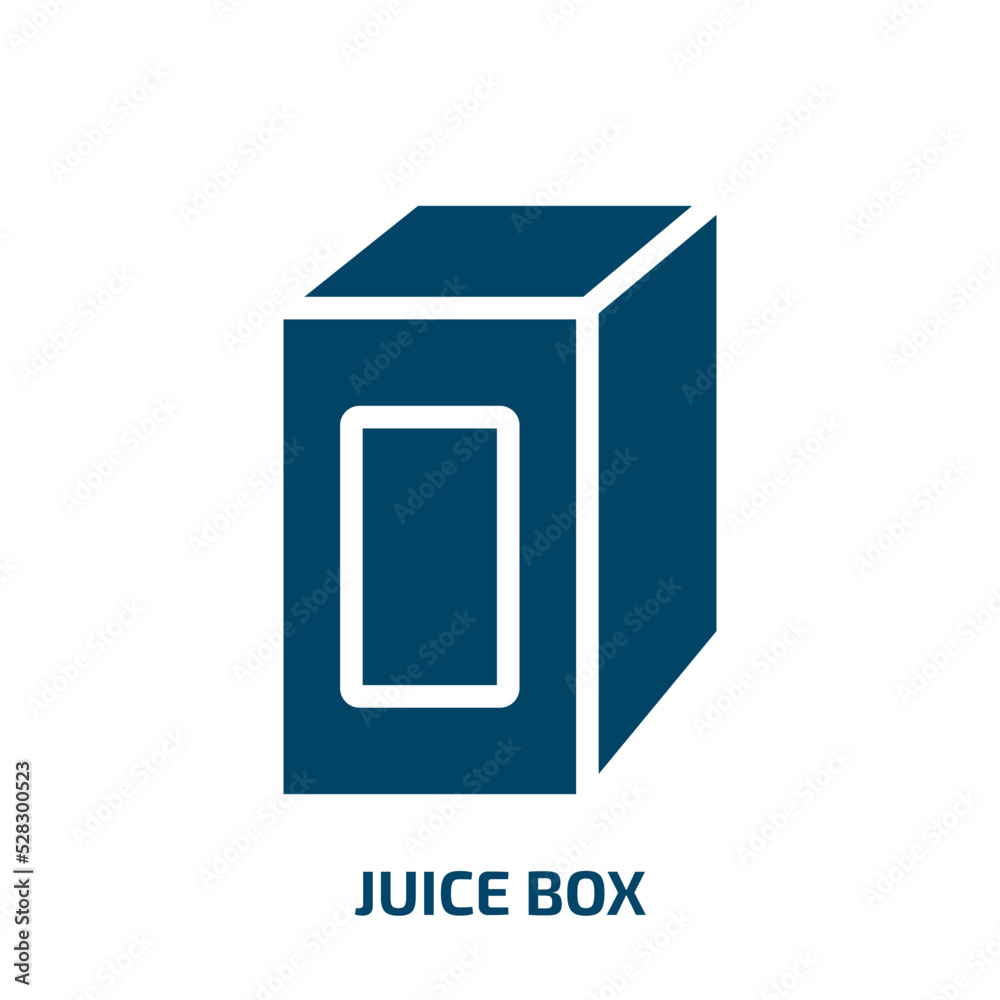 juice box vector icon. juice box, box, food filled icons from flat kindergarten concept. Isolated black glyph icon, vector illustration symbol element for web design and mobile apps juice box vector icon. juice box, box, food filled icons from flat kindergarten concept. Isolated black glyph icon, vector illustration symbol element for web design and mobile apps