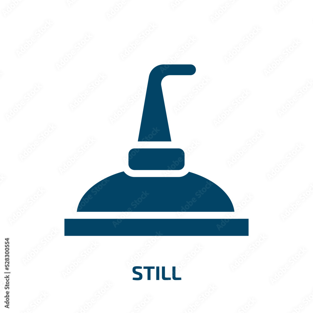 still vector icon. still, decoration, simplicity filled icons from flat chemistry concept. Isolated black glyph icon, vector illustration symbol element for web design and mobile apps still vector icon. still, decoration, simplicity filled icons from flat chemistry concept. Isolated black glyph icon, vector illustration symbol element for web design and mobile apps