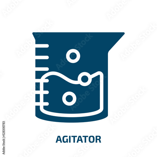 agitator vector icon. agitator, man, agitation filled icons from flat laboratory concept. Isolated black glyph icon, vector illustration symbol element for web design and mobile apps