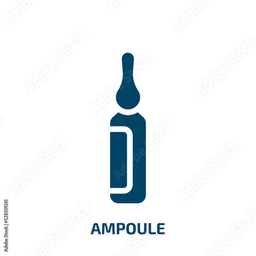 ampoule vector icon. ampoule, health, medical filled icons from flat medicaments concept. Isolated black glyph icon, vector illustration symbol element for web design and mobile apps