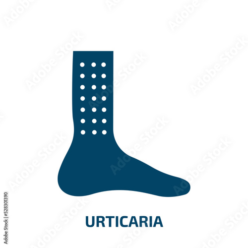 urticaria vector icon. urticaria, antihistamine, histamine filled icons from flat allergies concept. Isolated black glyph icon, vector illustration symbol element for web design and mobile apps