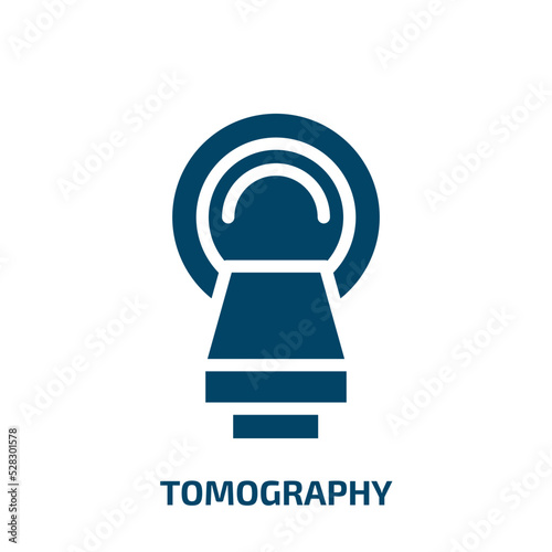 tomography vector icon. tomography, hospital, medicine filled icons from flat biochemistry and medicine healthcare concept. Isolated black glyph icon, vector illustration symbol element for web design