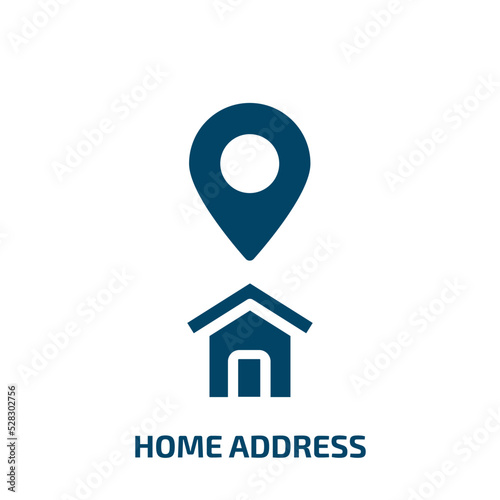 Free Download home address vector icon. home address, phone, internet filled icons from flat ecommerce concept. Isolated black glyph icon, vector illustration symbol element for web design and mobile apps - GFXLoad