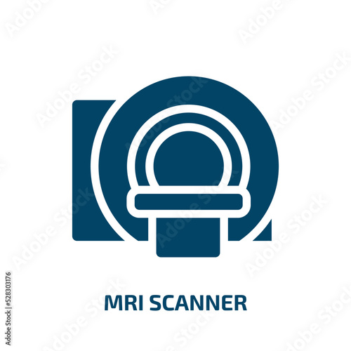 mri scanner vector icon. mri scanner, medical, scan filled icons from flat general concept. Isolated black glyph icon, vector illustration symbol element for web design and mobile apps