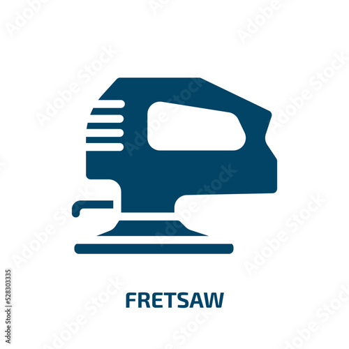 fretsaw vector icon. fretsaw, repair, industry filled icons from flat general concept. Isolated black glyph icon, vector illustration symbol element for web design and mobile apps