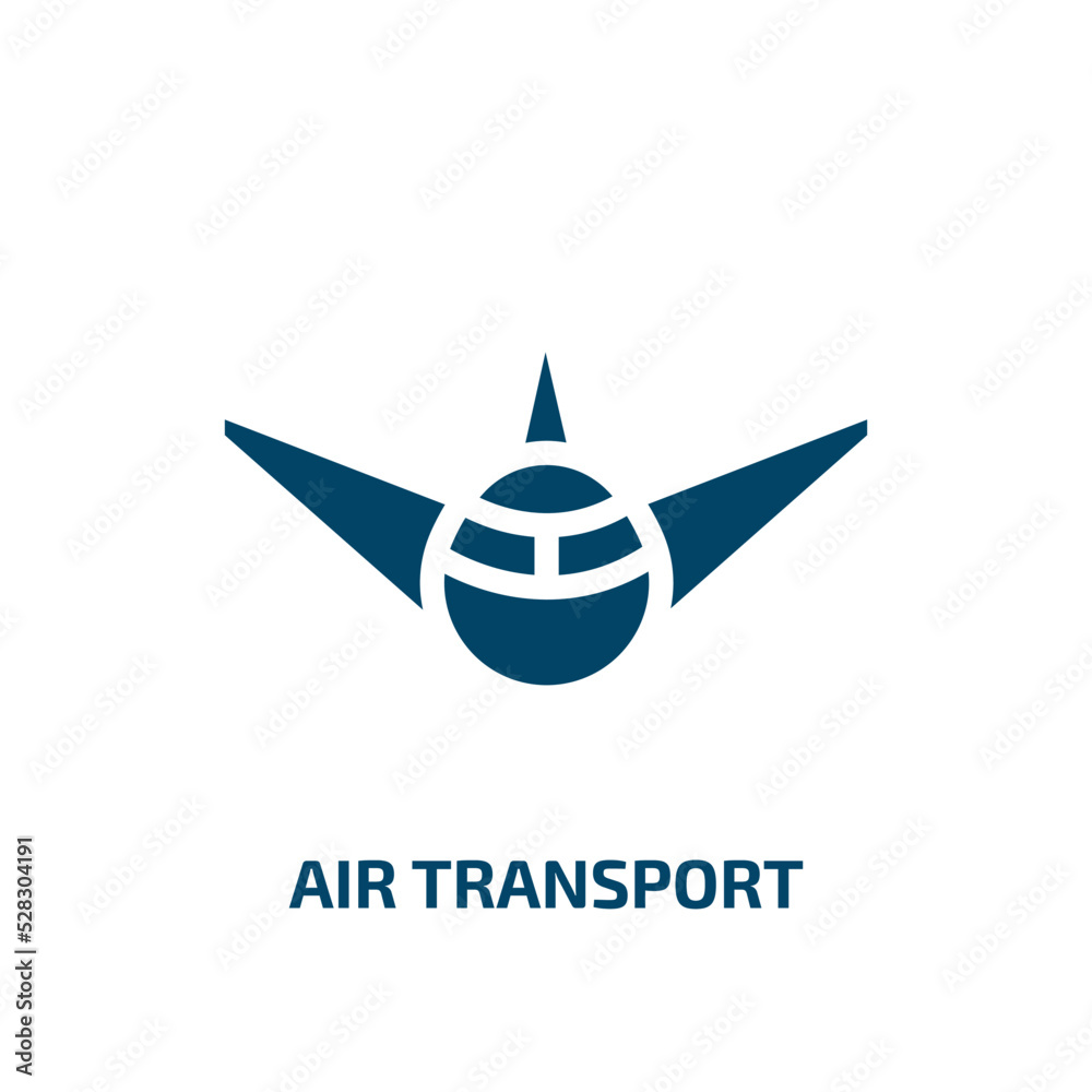 Fototapeta premium air transport vector icon. air transport, plane, ship filled icons from flat logistics delivery concept. Isolated black glyph icon, vector illustration symbol element for web design and mobile apps