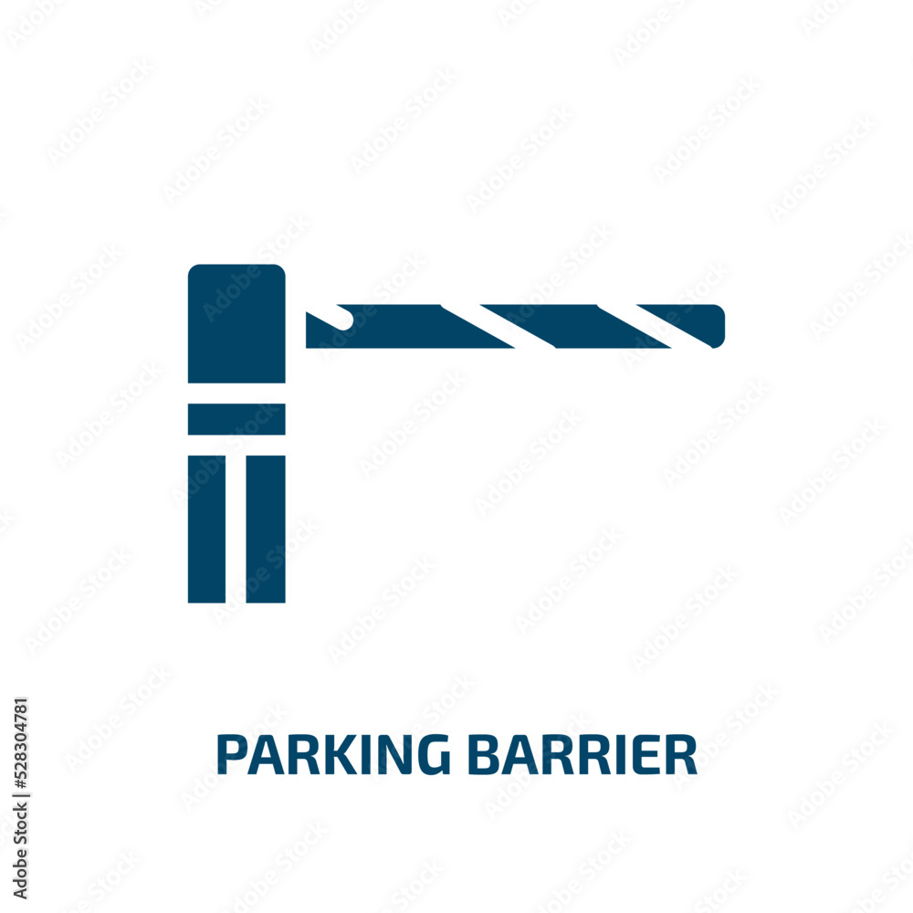 parking barrier vector icon. parking barrier, barrier, road filled icons from flat parking concept. Isolated black glyph icon, vector illustration symbol element for web design and mobile apps