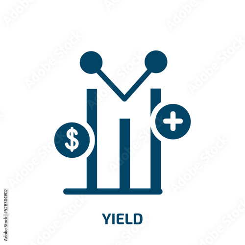 yield vector icon. yield, arrow, bank filled icons from flat us road signs concept. Isolated black glyph icon, vector illustration symbol element for web design and mobile apps