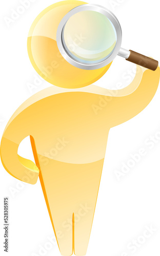 Man looking at viewer throu...