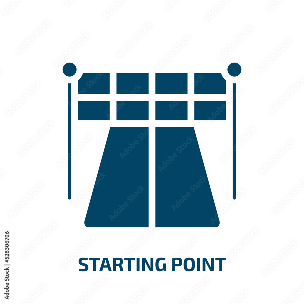 starting point vector icon. starting point, start, point filled icons