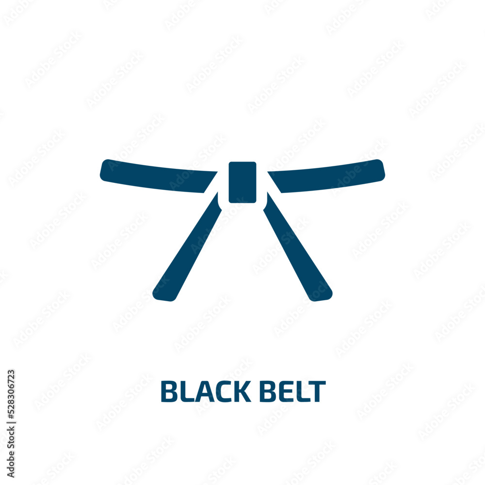black belt vector icon. black belt, belt, equipment filled icons from