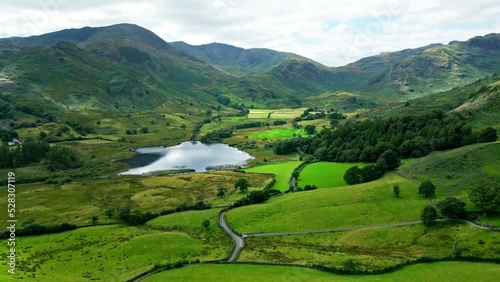 Wonderful Lake District National Park from above - drone photography photo