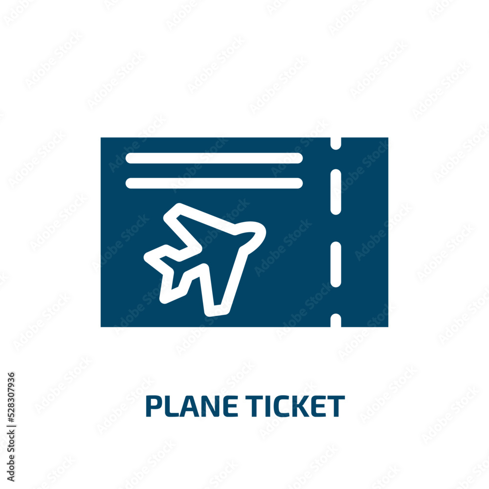 plane ticket vector icon. plane ticket, plane, tourism filled icons from flat summer concept. Isolated black glyph icon, vector illustration symbol element for web design and mobile apps plane ticket vector icon. plane ticket, plane, tourism filled icons from flat summer concept. Isolated black glyph icon, vector illustration symbol element for web design and mobile apps