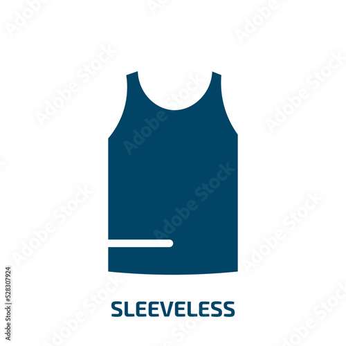 sleeveless vector icon. sleeveless, fashion, sport filled icons from flat summer concept. Isolated black glyph icon, vector illustration symbol element for web design and mobile apps