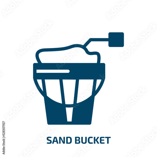 sand bucket vector icon. sand bucket, summer, bucket filled icons from flat summer concept. Isolated black glyph icon, vector illustration symbol element for web design and mobile apps