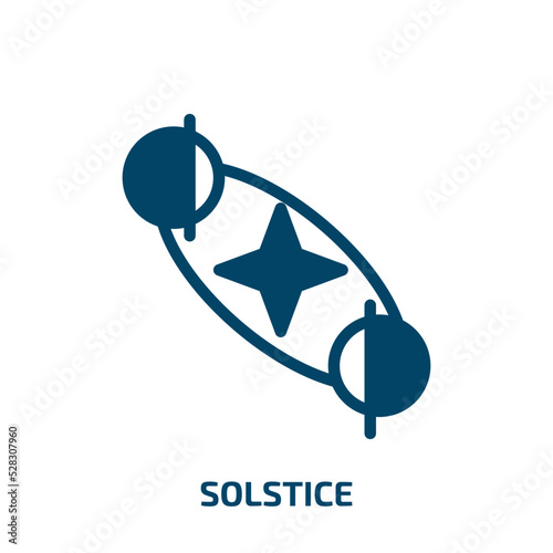 solstice vector icon. solstice, holiday, celebration filled icons from flat summer concept. Isolated black glyph icon, vector illustration symbol element for web design and mobile apps