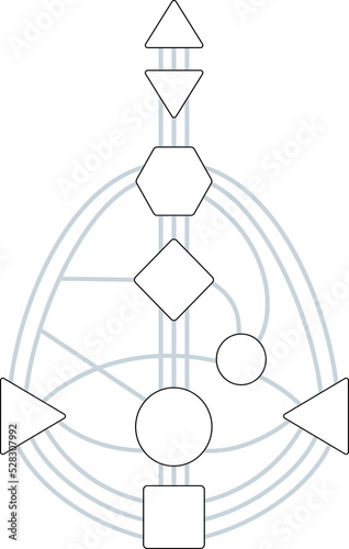 Human design rave chart, bodygraph 