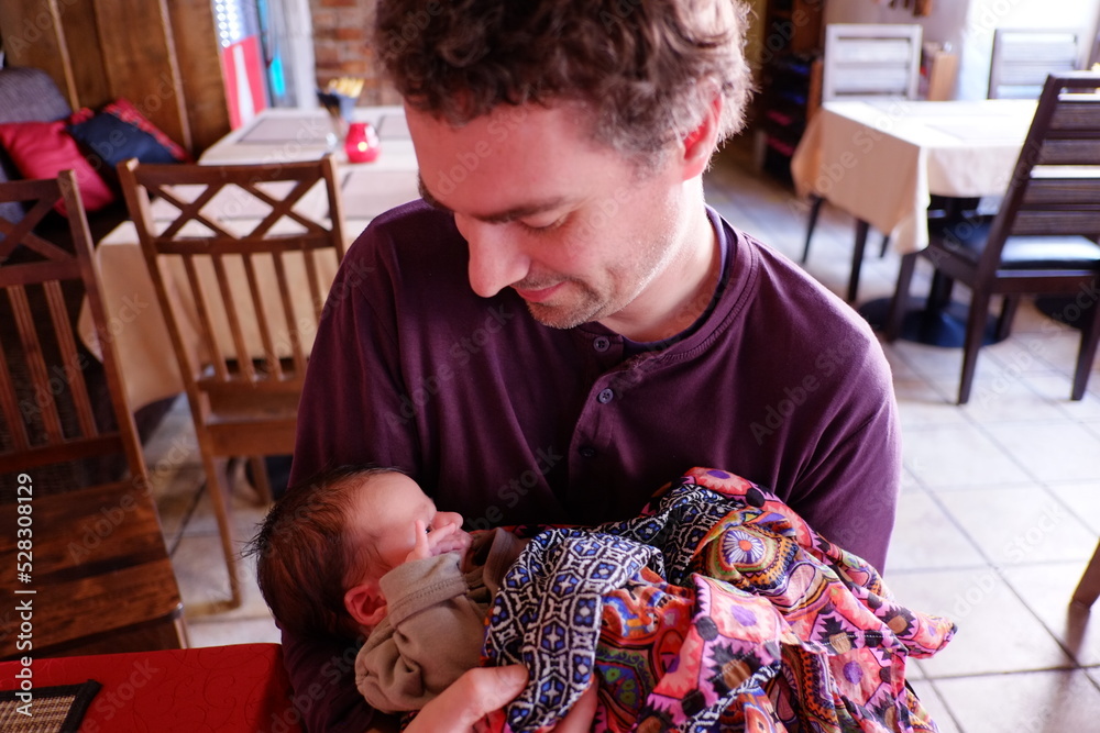 custom made wallpaper toronto digitalPortrait of a father looking with adoration at his baby boy