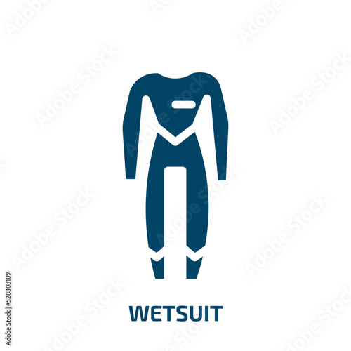 wetsuit vector icon. wetsuit, scuba, sea filled icons from flat summer concept. Isolated black glyph icon, vector illustration symbol element for web design and mobile apps