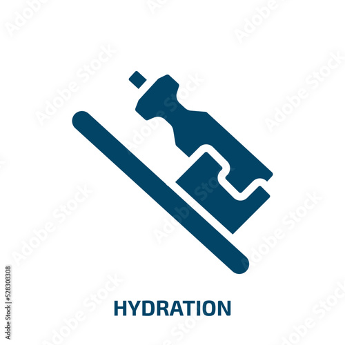 hydration vector icon. hydration, water, bottle filled icons from flat bicycle concept. Isolated black glyph icon, vector illustration symbol element for web design and mobile apps