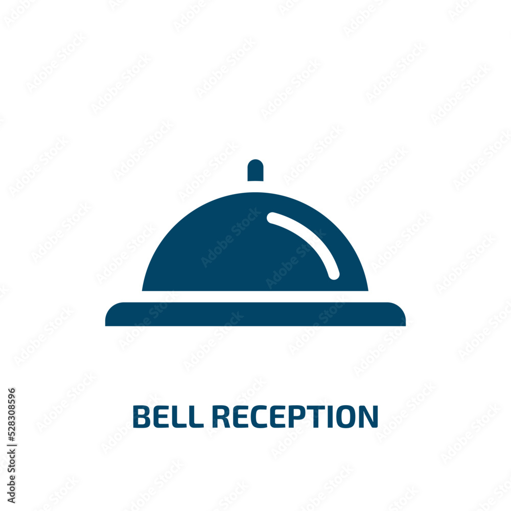 bell reception vector icon. bell reception, hotel, reception filled icons from flat hotel services concept. Isolated black glyph icon, vector illustration symbol element for web design and mobile apps bell reception vector icon. bell reception, hotel, reception filled icons from flat hotel services concept. Isolated black glyph icon, vector illustration symbol element for web design and mobile apps