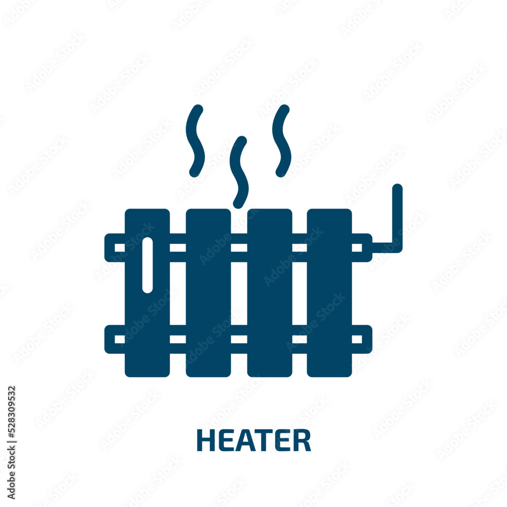 heater vector icon. heater, system, heat filled icons from flat winter