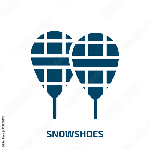 snowshoes vector icon. snowshoes, winter, cold filled icons from flat winter concept. Isolated black glyph icon, vector illustration symbol element for web design and mobile apps
