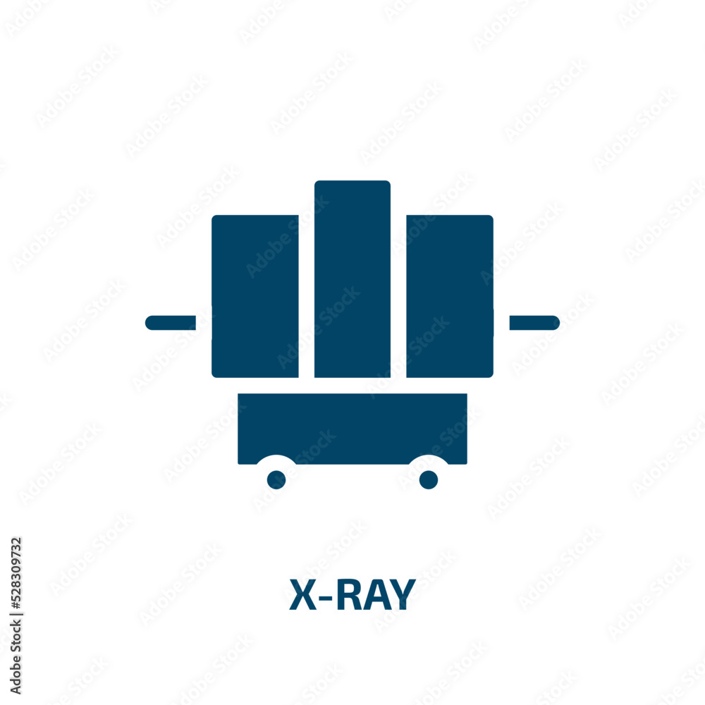 x-ray vector icon. x-ray, medical, hospital filled icons from flat railway concept. Isolated black glyph icon, vector illustration symbol element for web design and mobile apps